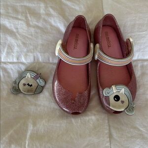 Mini Melissa girls shoes size 9 unicorns